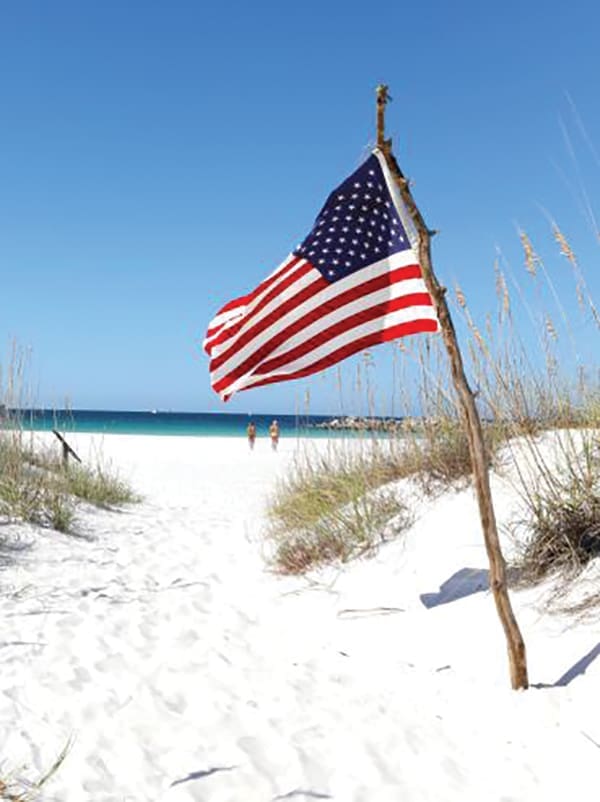 Flag On Beach
