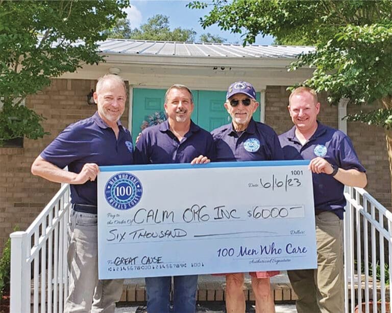 100 Men Who Care CALM Donation