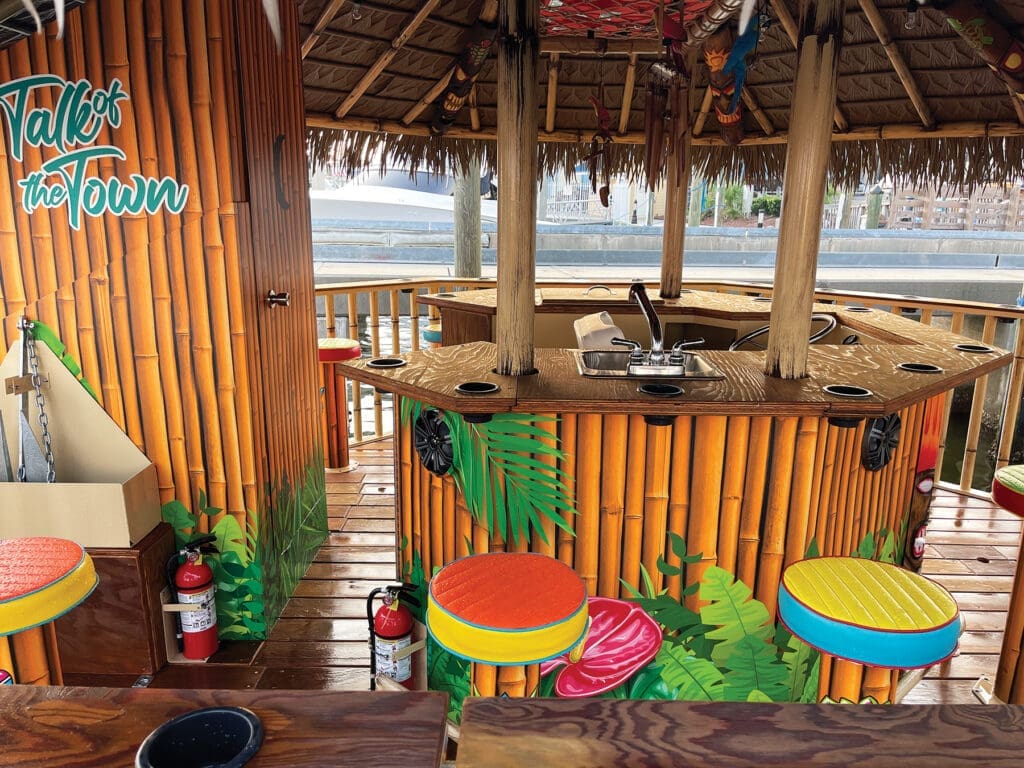 Tailfins Tiki Boat