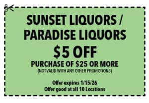 Fwb Lige Coupons 2025 Dec Sunset Liquors