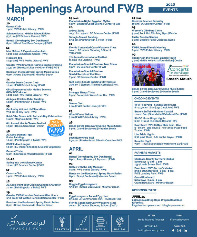 Happenings Around FWB March 2026