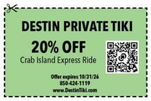 Fwb Life Coupons July 2026 Destin Private Tiki